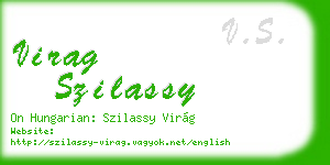 virag szilassy business card